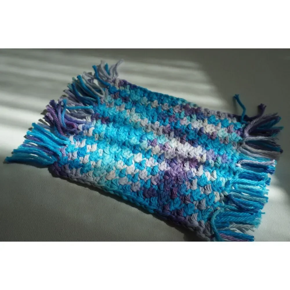 Handmade Crochet Boho Mug Rugs / Oversized Coasters set of 4